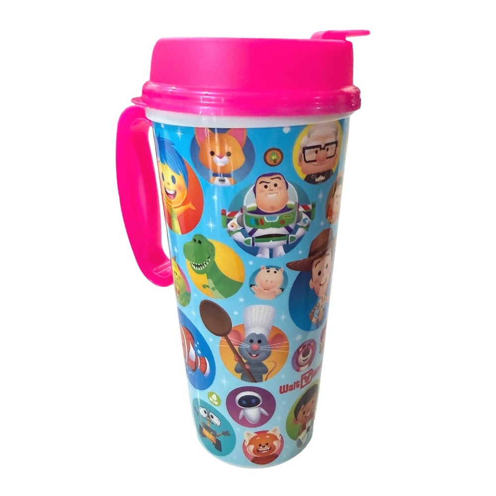 Disney World Refillable Resort Mug 2026 Pink Lid Plastic Travel Cup 16oz